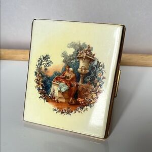 Colibri Compact Card Cigarette Case Courting Couples Park Lane Gold England